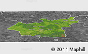 Satellite Panoramic Map of Taurages, desaturated