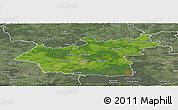 Satellite Panoramic Map of Taurages, semi-desaturated
