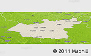 Shaded Relief Panoramic Map of Taurages, physical outside