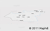Silver Style Panoramic Map of Taurages, single color outside