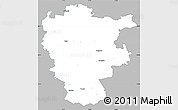 Gray Simple Map of Telsiu, single color outside