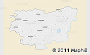 Classic Style 3D Map of Anyksciu, single color outside