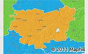 Political 3D Map of Anyksciu