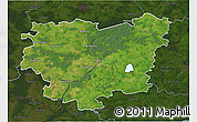 Satellite 3D Map of Anyksciu, darken