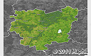 Satellite 3D Map of Anyksciu, desaturated