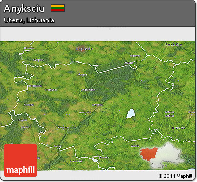 Satellite 3D Map of Anyksciu