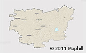 Shaded Relief 3D Map of Anyksciu, cropped outside