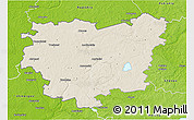 Shaded Relief 3D Map of Anyksciu, physical outside