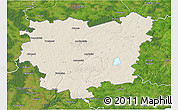 Shaded Relief 3D Map of Anyksciu, satellite outside