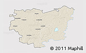 Shaded Relief 3D Map of Anyksciu, single color outside