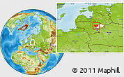 Physical Location Map of Anyksciu, highlighted parent region, within the entire country