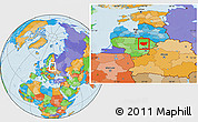 Political Location Map of Anyksciu