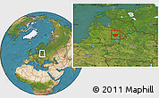 Satellite Location Map of Anyksciu