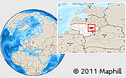 Shaded Relief Location Map of Anyksciu, highlighted country