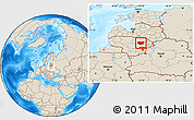 Shaded Relief Location Map of Anyksciu
