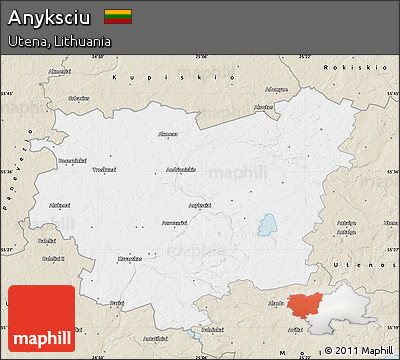 Classic Style Map of Anyksciu
