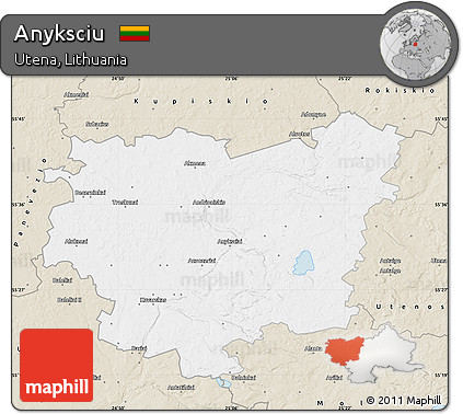 Classic Style Map of Anyksciu