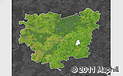 Satellite Map of Anyksciu, darken, desaturated