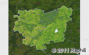 Satellite Map of Anyksciu, darken