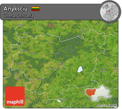Satellite Map of Anyksciu