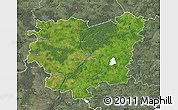 Satellite Map of Anyksciu, semi-desaturated