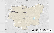 Shaded Relief Map of Anyksciu, lighten, desaturated