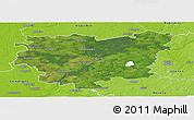 Satellite Panoramic Map of Anyksciu, physical outside