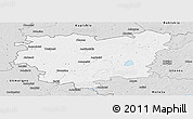 Silver Style Panoramic Map of Anyksciu