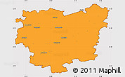 Political Simple Map of Anyksciu, cropped outside