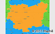 Political Simple Map of Anyksciu
