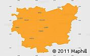 Political Simple Map of Anyksciu, single color outside