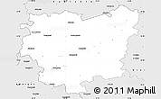 Silver Style Simple Map of Anyksciu