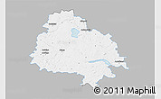 Gray 3D Map of Utenos, single color outside