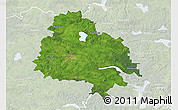 Satellite 3D Map of Utenos, lighten