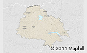 Shaded Relief 3D Map of Utenos, lighten, desaturated