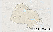 Shaded Relief 3D Map of Utenos, lighten