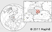 Blank Location Map of Utenos, highlighted country