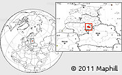 Blank Location Map of Utenos, highlighted parent region