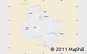 Classic Style Map of Utenos, single color outside