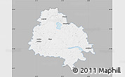 Gray Map of Utenos, single color outside