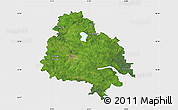 Satellite Map of Utenos, single color outside