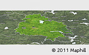 Satellite Panoramic Map of Utenos, semi-desaturated