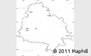 Blank Simple Map of Utenos, cropped outside