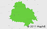 Political Simple Map of Utenos, single color outside