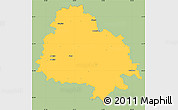 Savanna Style Simple Map of Utenos, single color outside