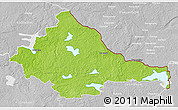 Physical 3D Map of Zarasu, lighten, desaturated