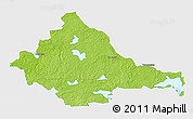 Physical 3D Map of Zarasu, single color outside