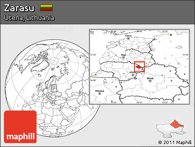 Blank Location Map of Zarasu