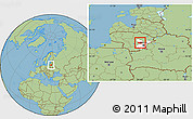 Savanna Style Location Map of Sirvinty, highlighted parent region