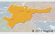 Political 3D Map of Svencioniu, lighten, semi-desaturated